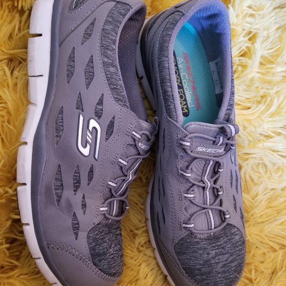 Skechers Flex Air Cooled Memory Foam Slip on Sneakers - Picture 3 of 6